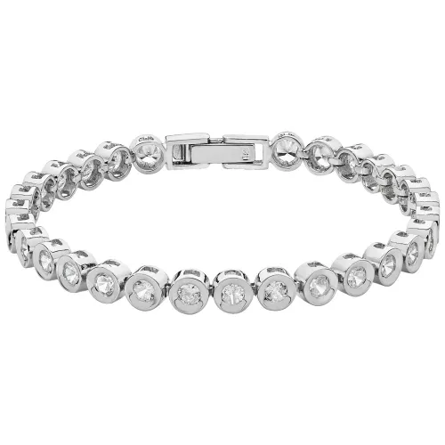 Silver Ladies' Cz Bracelet 16g